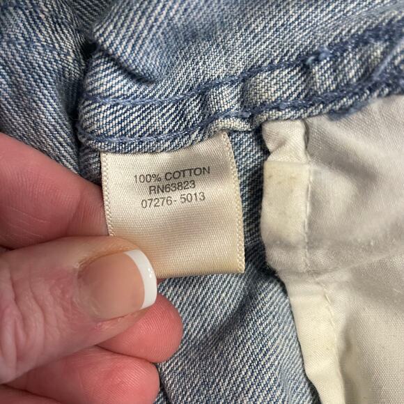 Vintage Christopher & Banks Denim Overalls Medium Embroidered Winter Holidays - Picture 7 of 10